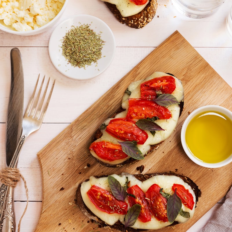 Tomato and basil bruschetta